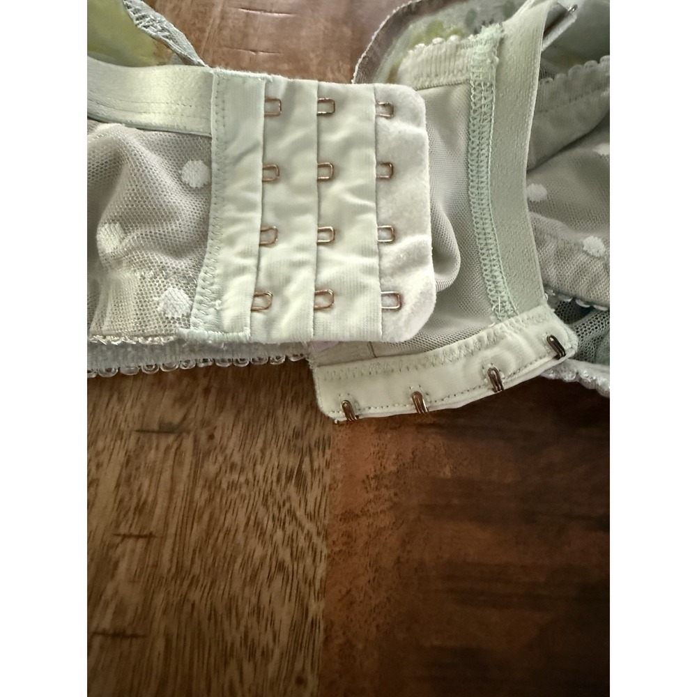 Savage X Fenty Free Spirit Floral Embroidered Balconette Bra 40DDD Green - Picture 6 of 7